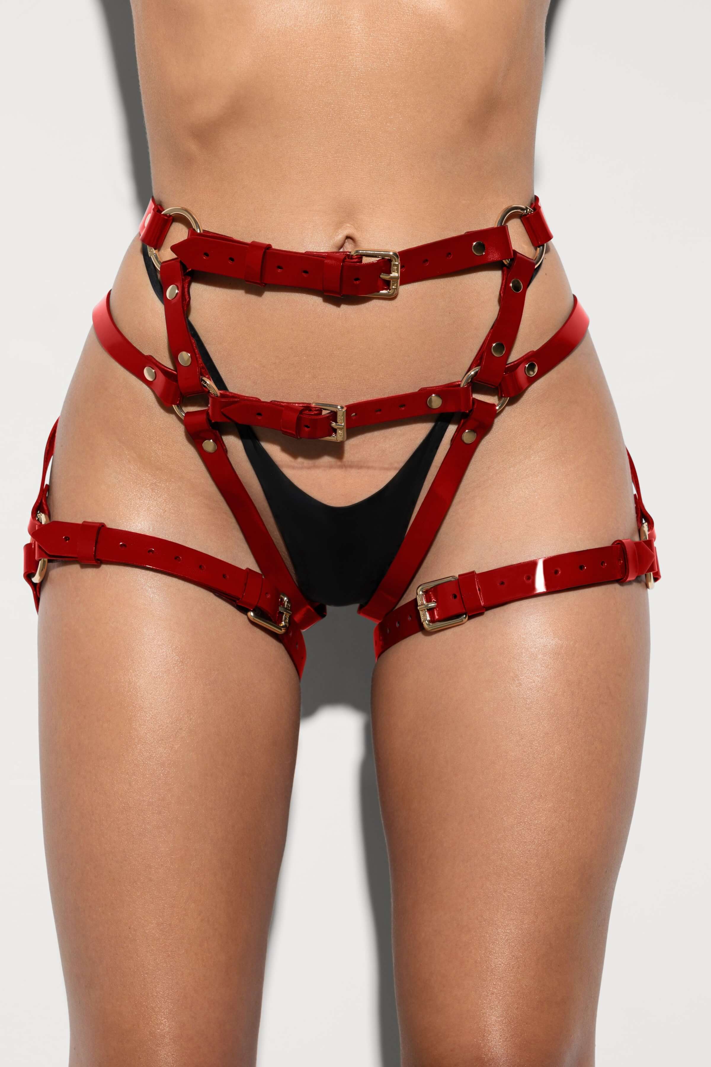 Charlene Garters in Red - Image 4